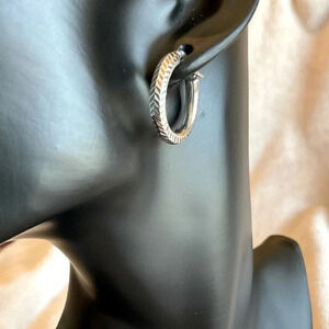 Sterling Silver (925) Hoop Earrings